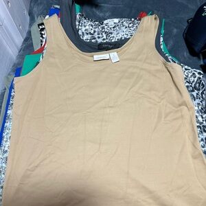 Chico's Sleeveless Tank Top in Camel Tan